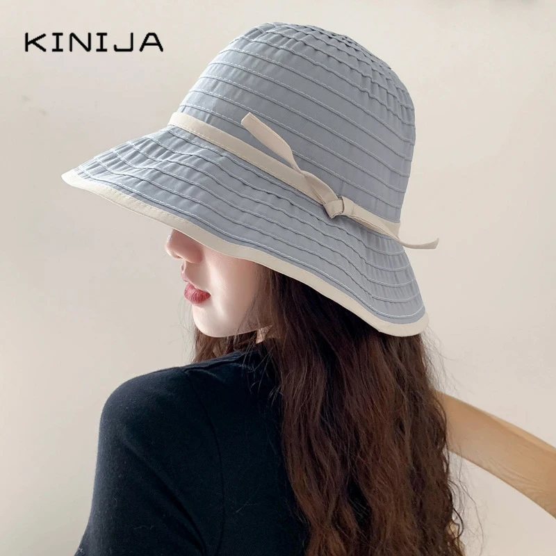 Летняя женская Рыбацкая шляпа с большими полями козырек пляжная Женская