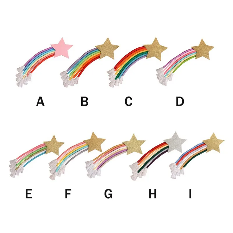 

wedding decoration Kid Gift Child Bedroom Decor Wall Hanging Pendant Decor Lucky Star Woven Rainbow Shooting Star cotton rope