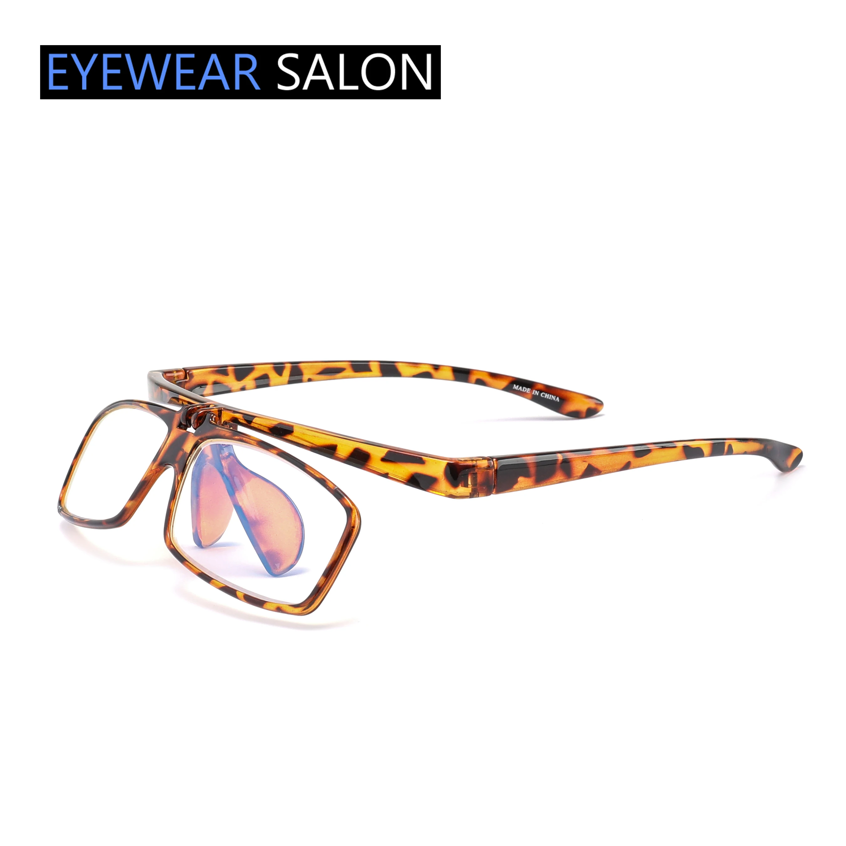 

EYEOOMU New Flip Up Down Reading Glasses Anti Blue Light UV400 Foldable Glasses PC Frames Men Women Presbyopic Sports Eyeglasses