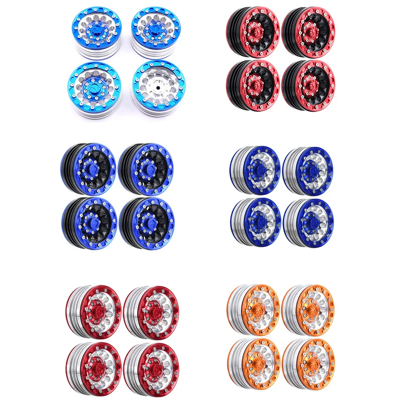 

4Pcs 1.9 Inch Beadlock Wheels Rims for 1/10 RC Crawler Axial SCX10 SCX10 II 90046 AXI03007 Traxxas TRX4 D90