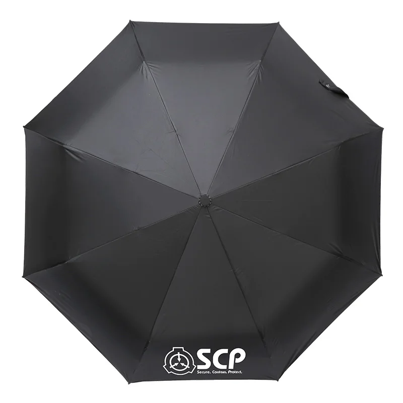 SCP специальный защищающий тройной складной карманный зонтик водонепроницаемый ветрозащитный складной Анти-УФ Солнце Дождь Рождественский подарок