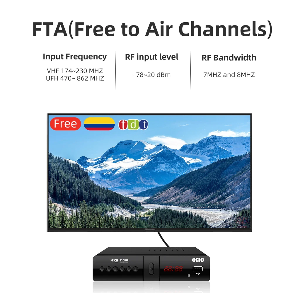 Фото Новейший цифровой ресивер DVB-T2 с поддержкой FTA H.265/ HEVC DVB-T H264 Dvb T2 для Нидерландов, Чехии, Франции, Италии и т. д. №5