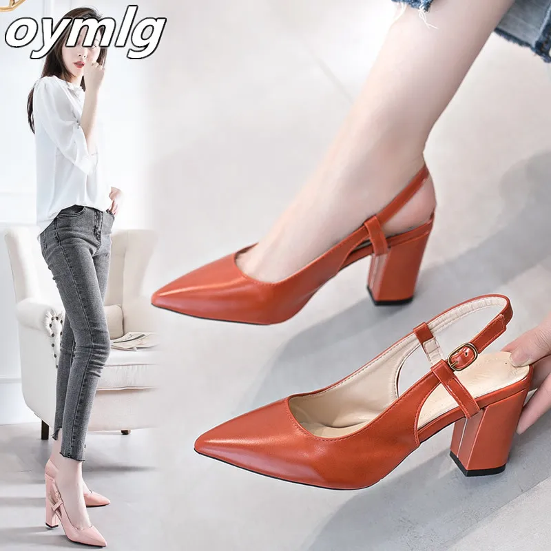 Новая весенняя женская обувь на высоком каблуке Модная Уличная Кожаные женские