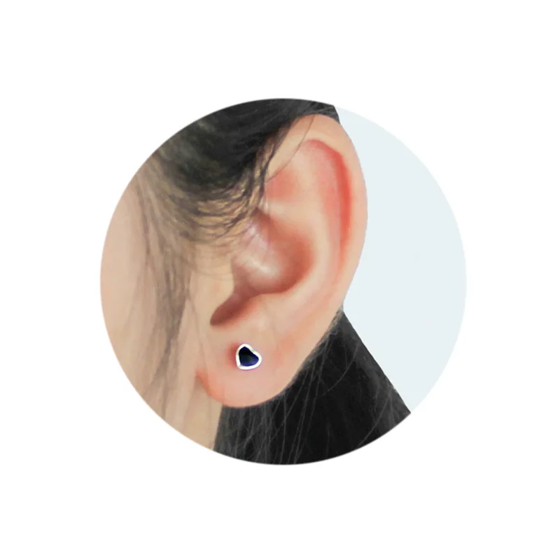 Серьги-гвоздики trustdave из стерлингового серебра 925 пробы с черной звездой и