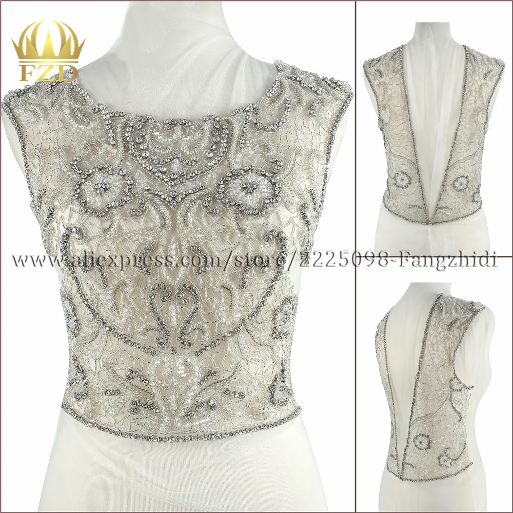 1 комплект роскошная каменная аппликация из хрустальных страз с бисером патчи