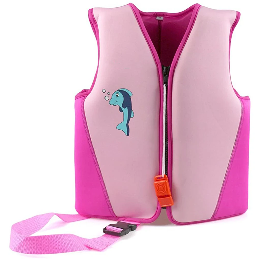 

Swim Jacket Kids Swim Vest Float Swimsuit Baby Boys Girls Swimming Jacket Neoprene Buoyancy Vest Floation Swimwear Pink