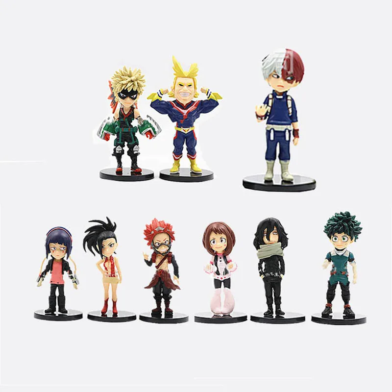 

9Pcs My Hero Academia Midori Valley Iku 25cm Model Decoration Anime Action Pokemon Figures PVC Figurine Pop Kids Toys for Boys