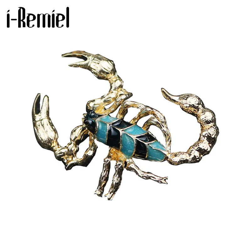 I-Remiel новый оригинальный дизайн Мужская эмалированная брошь для мужчин Скорпион