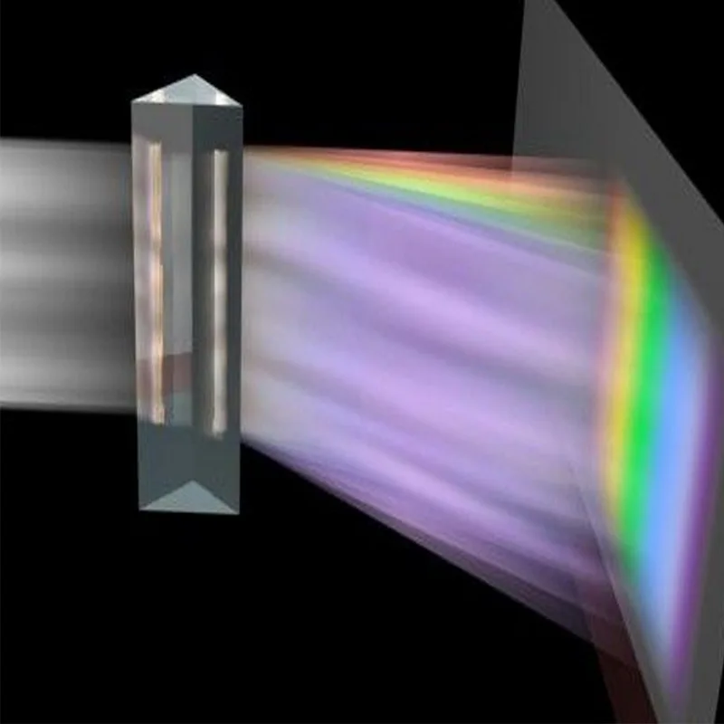 Glass Triangular Prism for Teaching Light Spectrum Physics Photo Photography Optical Instruments Rainbow experiment | Инструменты