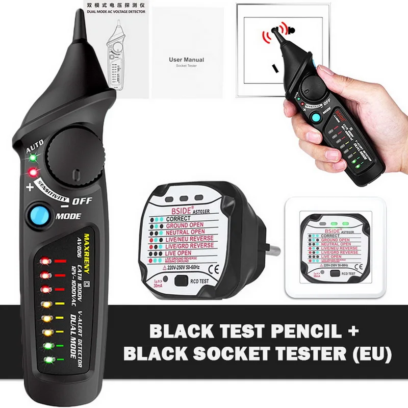 Профессиональный Бесконтактный карандаш AVD06 умный тестовый индикатор для