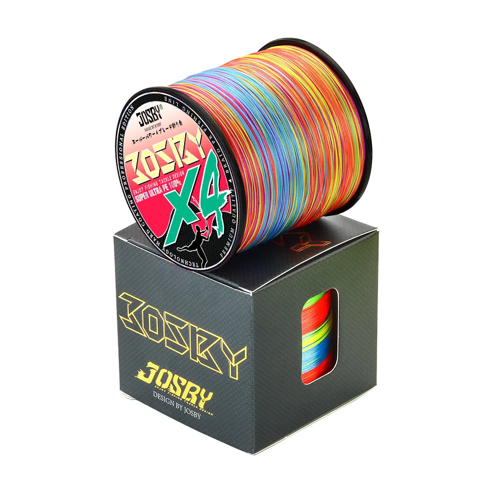 JOSBY 4 Strands 8 Strands 9 Strands Braided Fishing Line 1000M 500M 300M PE Line Multicolor Multifilament carp sea fishing wire