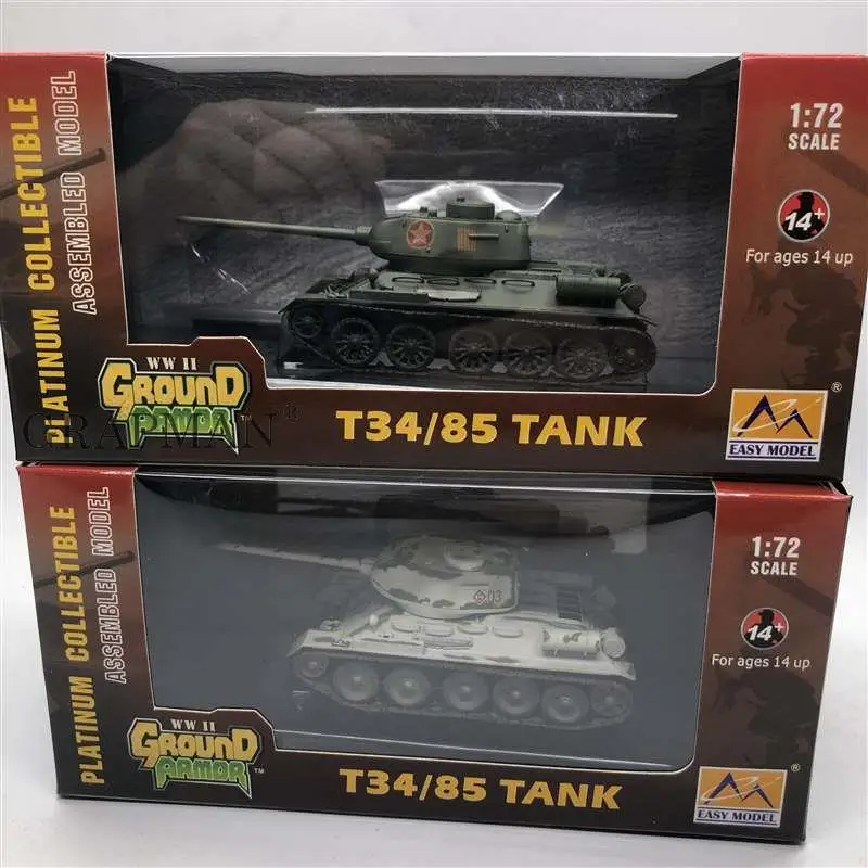 1/72 русский T-34/85 танк Lraqi Вьетнам Eqyptian армейский Танк Готовая модель Easymodel Toy |