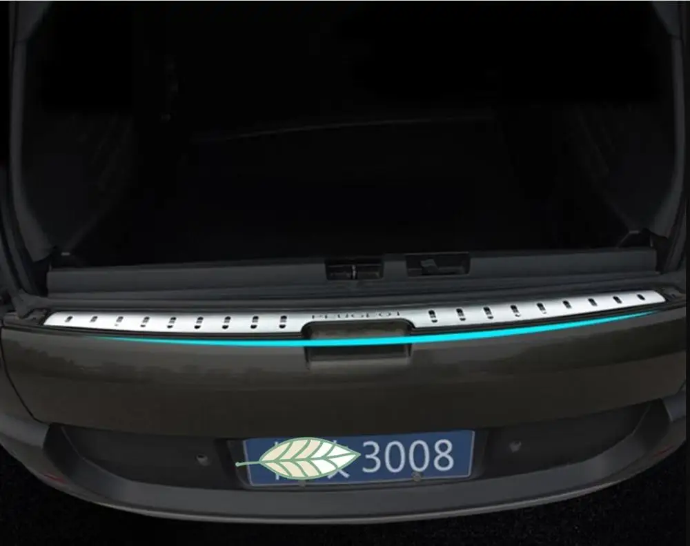 Нержавеющая сталь Задний бампер протектор багажника накладка для peugeot 3008 2012 2018