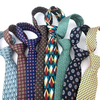 new super soft imitation silk polyester necktie mens business gravatas formal 8cm fashion paisley geometric printing tie