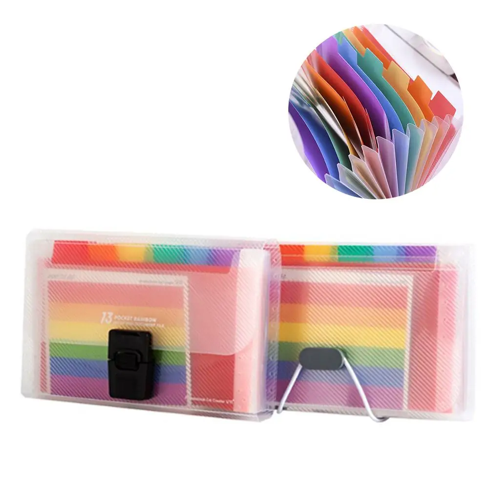 Папка для файлов папка указателя гармошки органайзер с карманами радужная