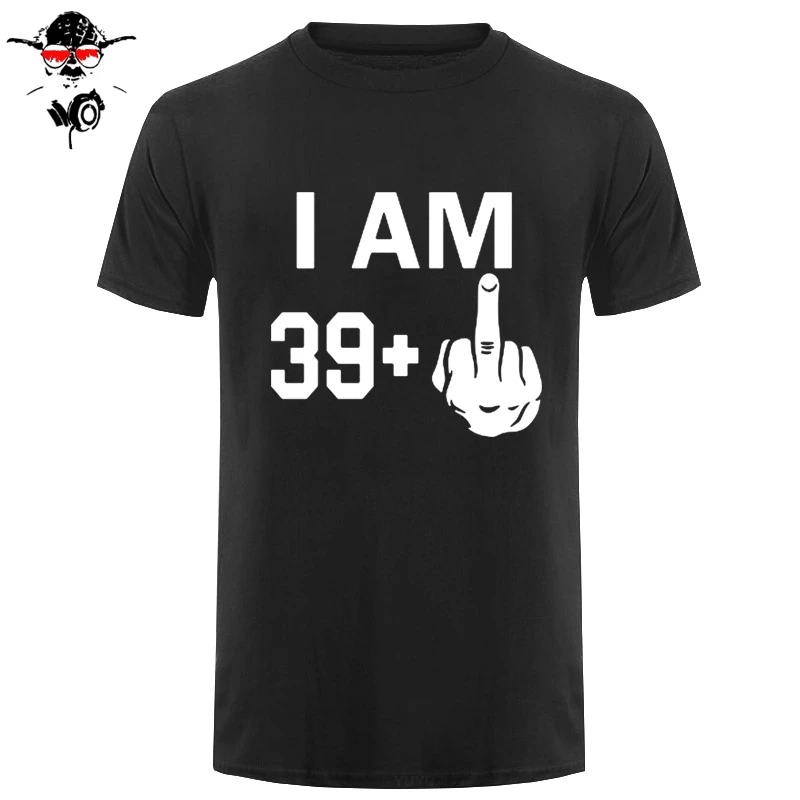 Футболка мужская с надписью I Am 39 Plus тенниска забавными подарками на день