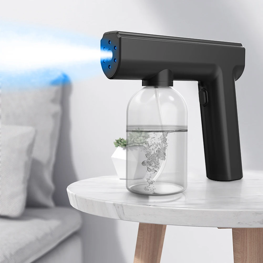

Household Charging Type Handheld Nebulizer Sterilizer Blue Light Wireless Nano Steam Spray Atomization Disinfection Fog Machine