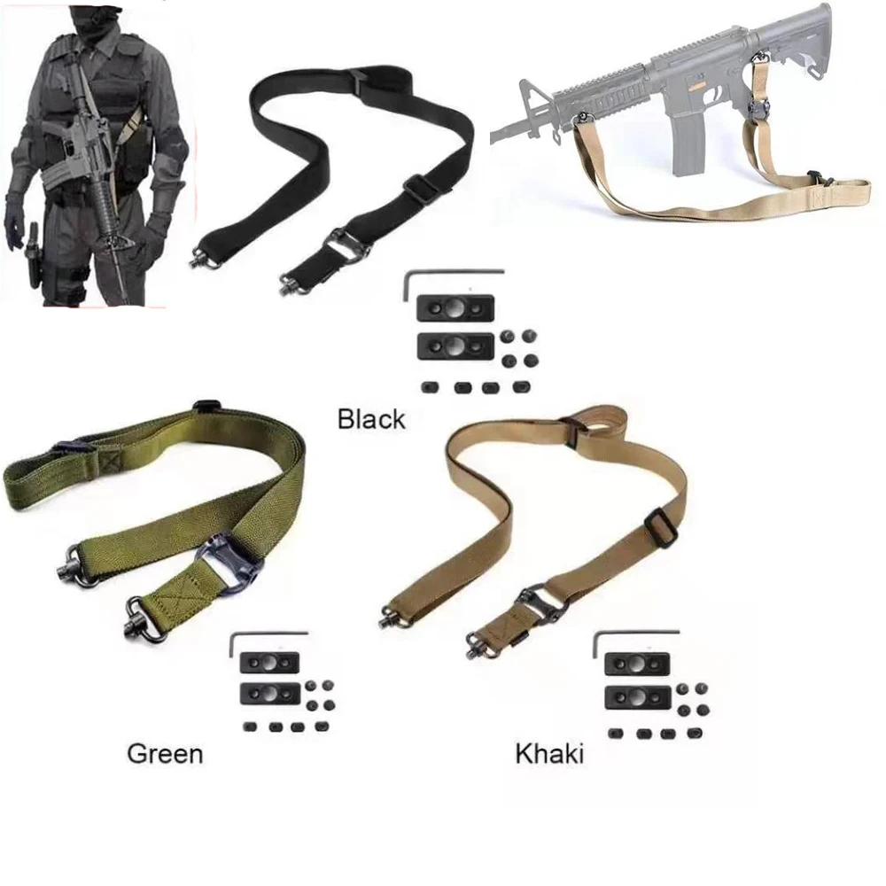 

New Hunting Tactical Rope Rifle Gun MS4 Sling Strap Quick Detach QD Swivel Dual 2 Point Hunting Accessories