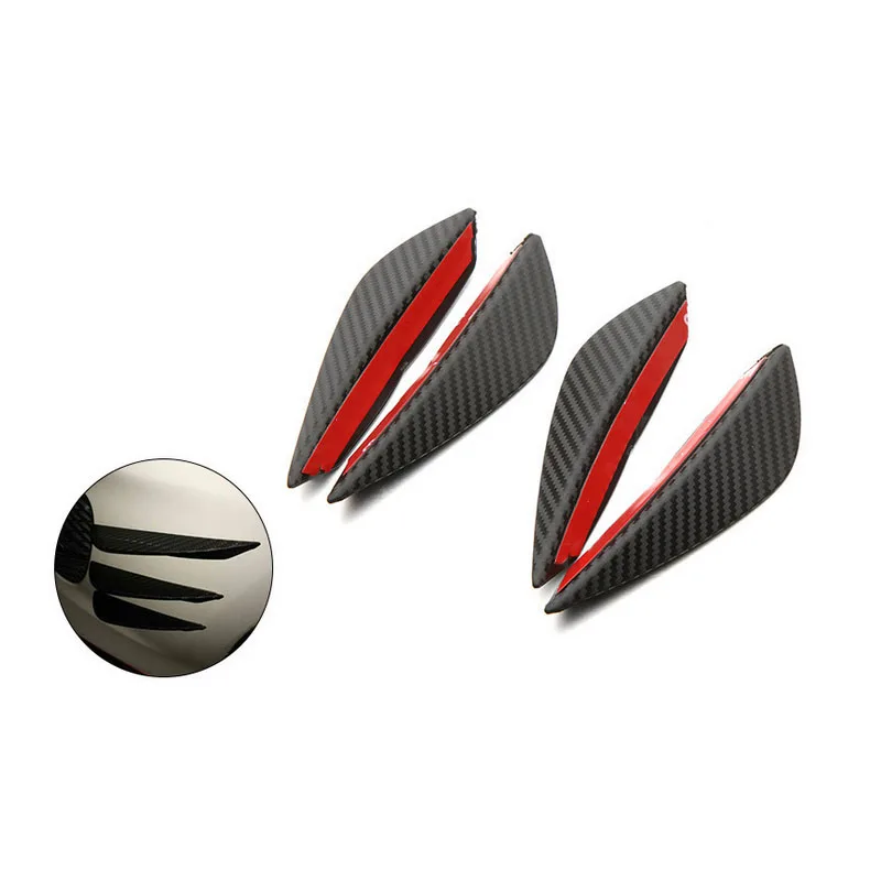 4 шт. углеродное волокно подходит для переднего бампера губ сплиттер воздушный
