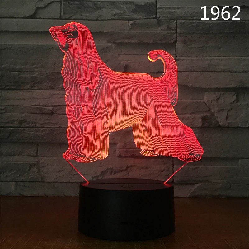 3D животное ночник светодиодный Пудель Тедди собака украшение для стола Дети День