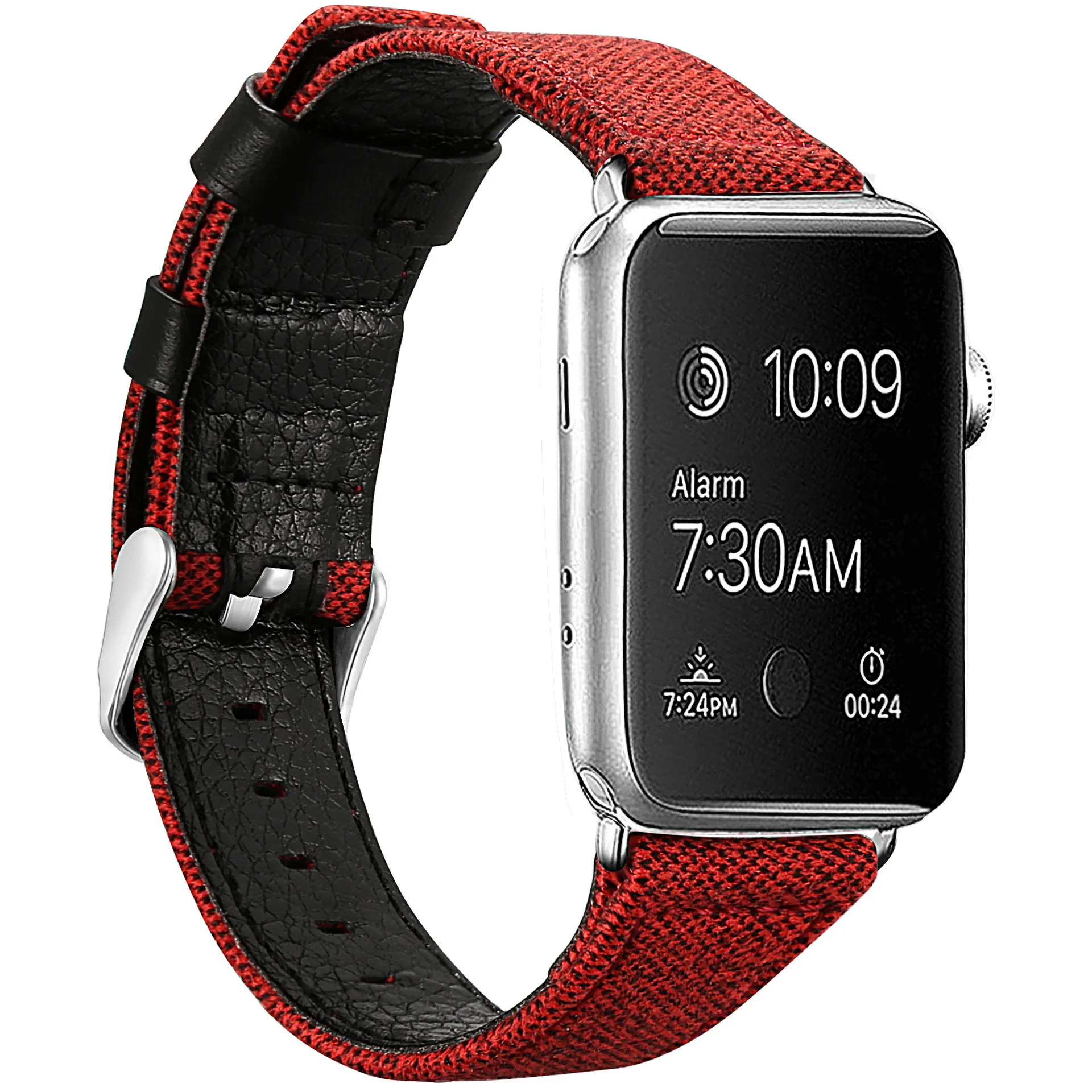 

Watch Band Fabric Leather Material Strap for Apple Watch 38mm 42mm for iWatch 40mm 44mm Series 2 3 4 5 Strap Watchband Bracelet
