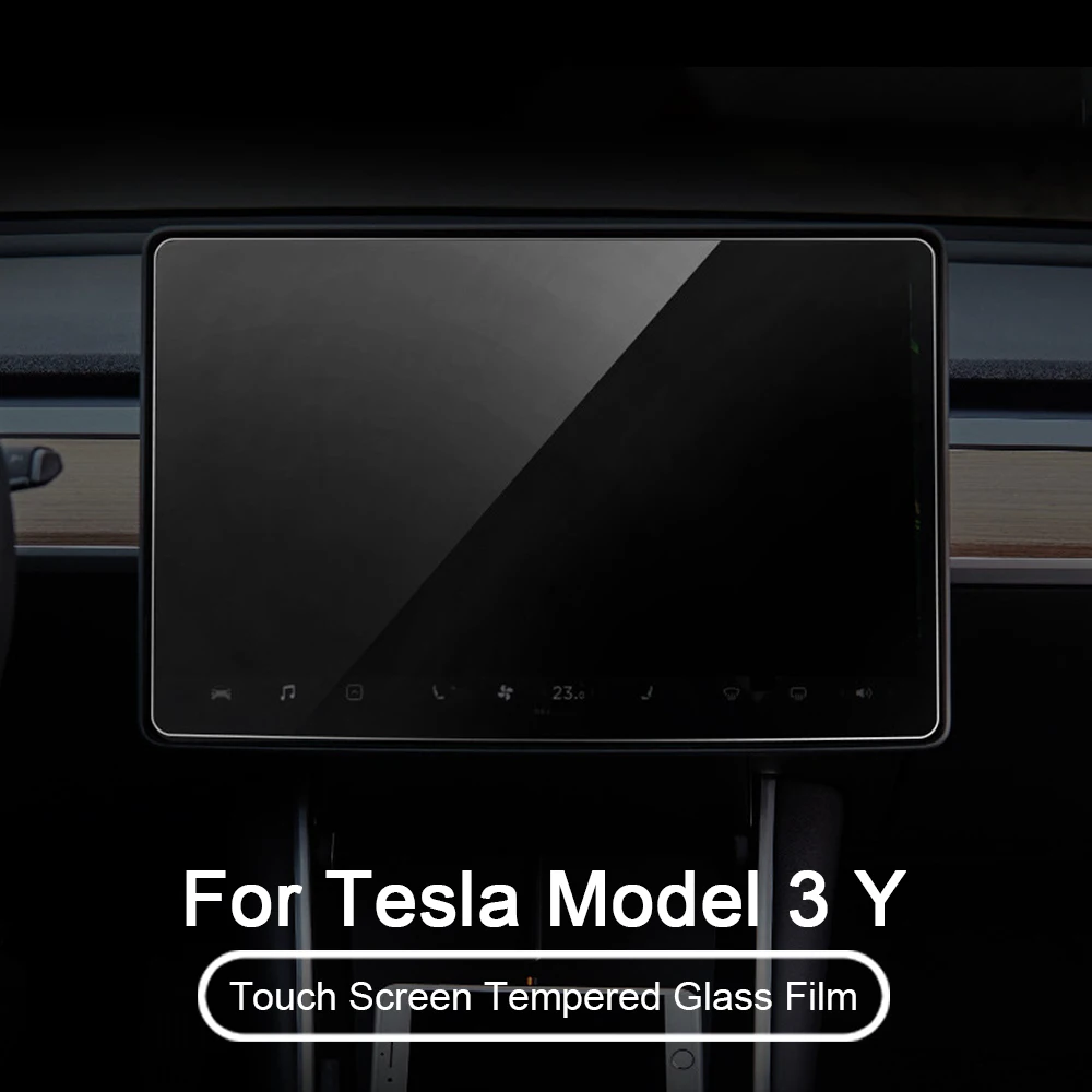 

For Tesla Model 3 Y 15" Center Control Touchscreen Car Navigation Touch Screen Protector, P50 P65 P80 P80D 9H Tempered Glass