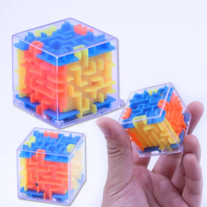 

Patience Games 3D Cube Puzzle Maze Toy Hand Game Case Box Fun Brain Game Challenge Toys Balance Educational Toy for Children