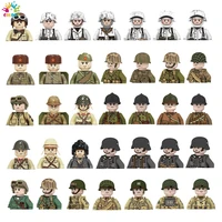 kids toys 10pcslot ww2 military german figures building blocks 4 sides printing us soveit france soldiers bricks toys for kids