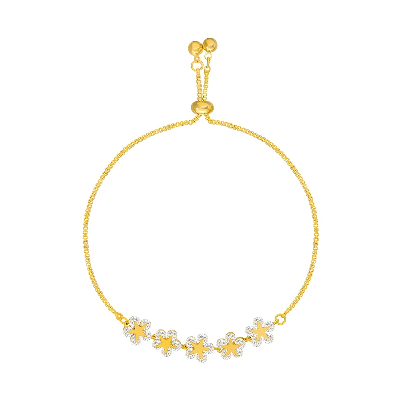 

Trend Crystal Five Leaf Flower Bracelet Aesthetics Female Jewelry Fashion Bracelet Student's Bracelet Unusual Chain Bracelets