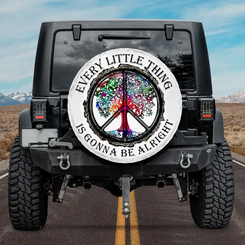 

Every Little Thing Is Gonna Alright Spare Tire Cover For Car - Car Accessories, Custom Spare Tire Covers Your Own,