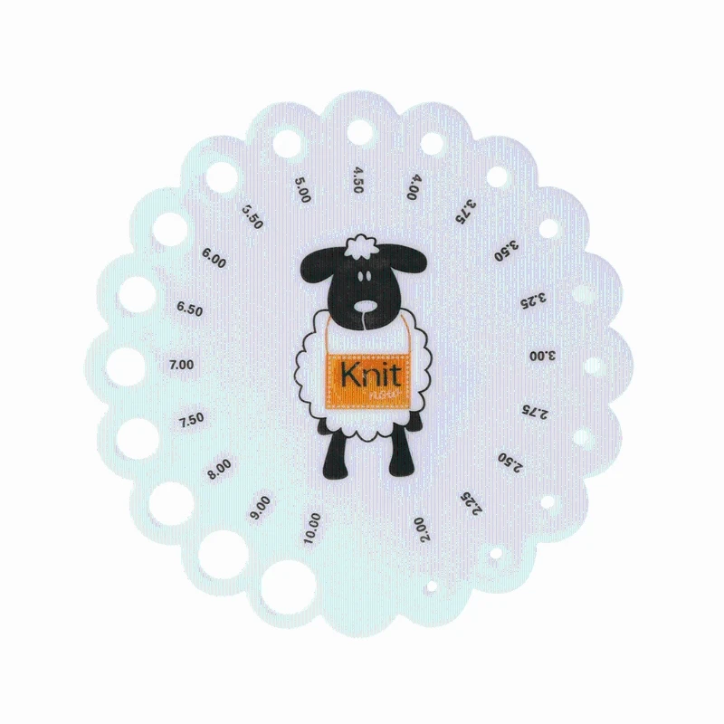 

New Round Knitting Knit Needle Sizer Gauge Ruler Measure Tool Size 2mm -10mm A6HE