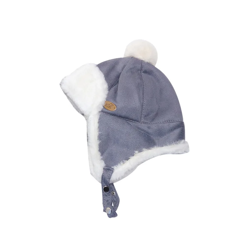 Зимние теплые шапки-бомберы для детей, утепленная хлопковая Меховая зимняя шапка-ушанка, сохраняющие тепло шапки, русская маска с черепом, детские шапки-бомберы