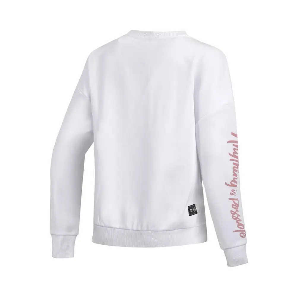 Женский теплый флисовый свитер Li Ning свободная Спортивная кофта из 66% полиэстера с