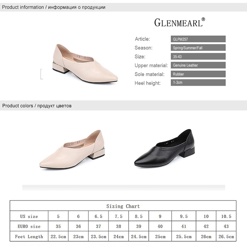 

Genuine Leather Women Pumps Thick Heel Women Heels Shoes Female Shallow Mouth Pointed Toe Wedding Party Dress Shoe New Arrival