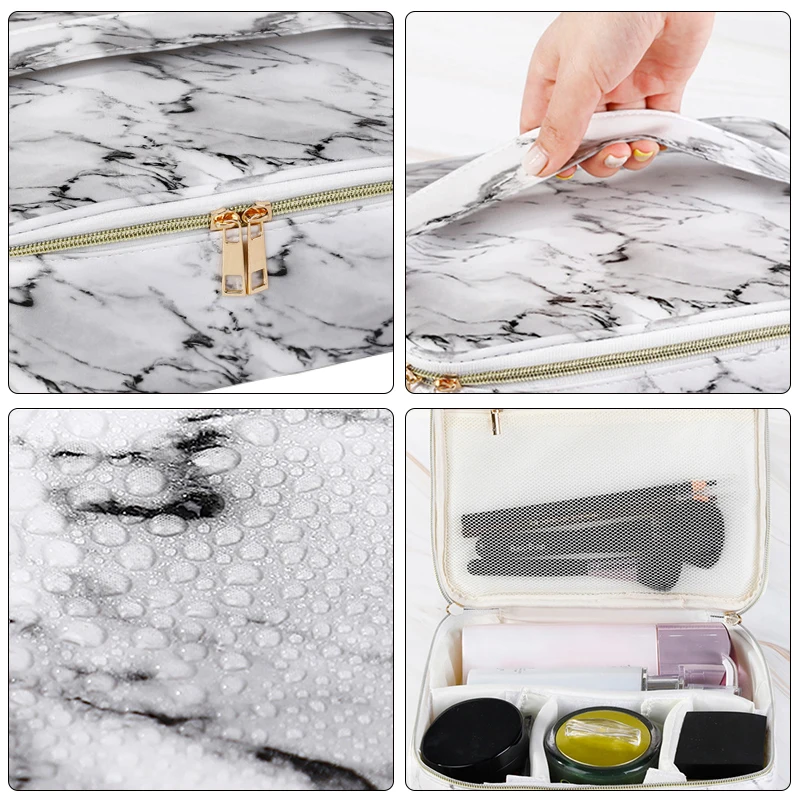 Косметичка с мраморным узором Женский чехол для макияжа губная помада сумка
