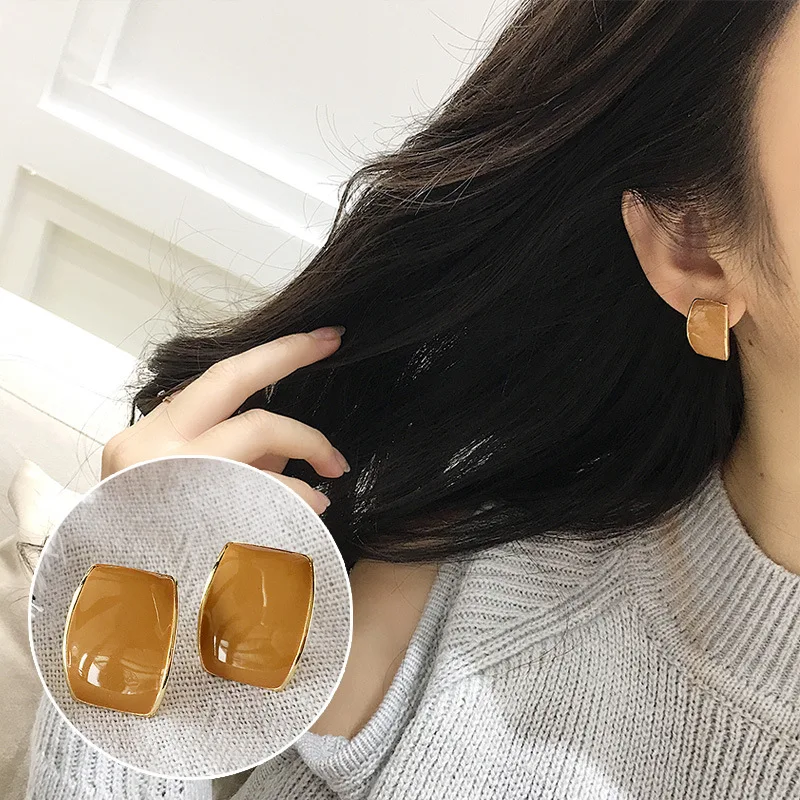 Новинка 2019 дизайнерские брендовые креативные глянцевые серьги-подвески в форме