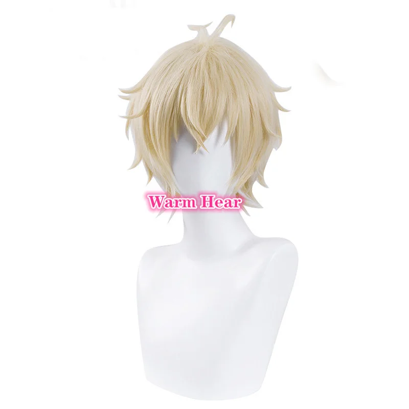 Аниме Черный клевер Asta короткий светильник лый блонд косплей парик с лентой для