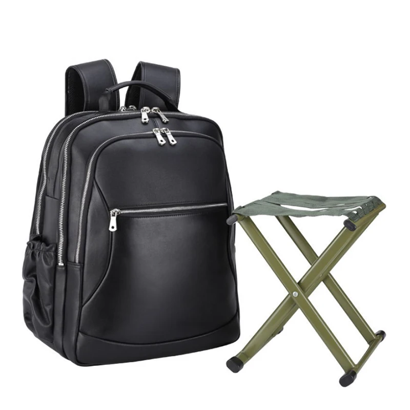 

Кожаный рюкзак MAHEU со складным стулом, уличная Водонепроницаемая дорожная сумка для походов и выходных