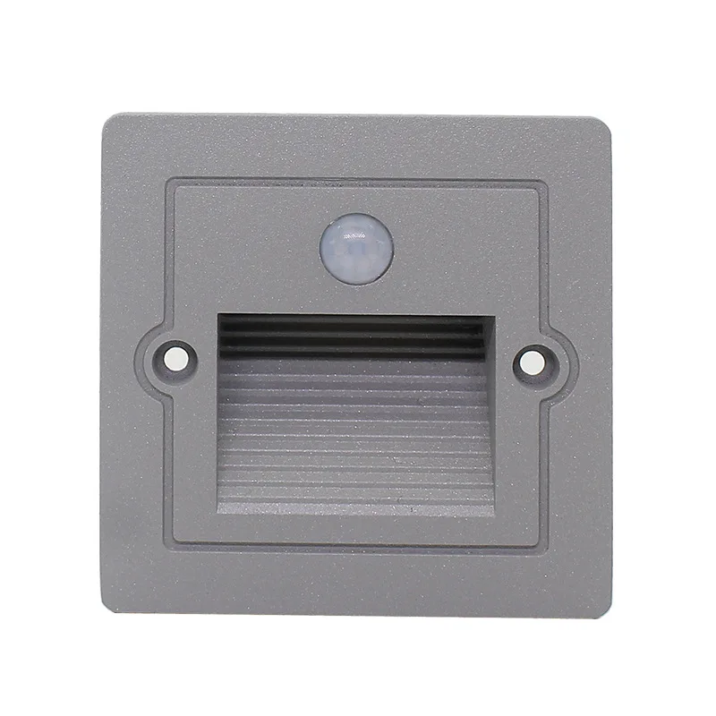 gray - B IP65 PIR детектор движения+ светильник с датчиком движения светодиодный лестничный светильник s наружный светильник для ног встраиваемый угловой настенный светильник наружный садовый светильник - Испускаемый цвет: gray - B