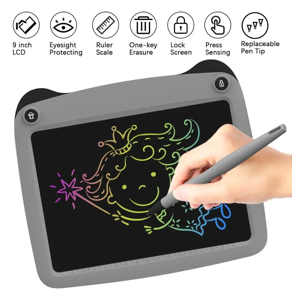 Планшет Графический 9 дюймов с ЖК экраном и стилусом|Записные книжки| |
