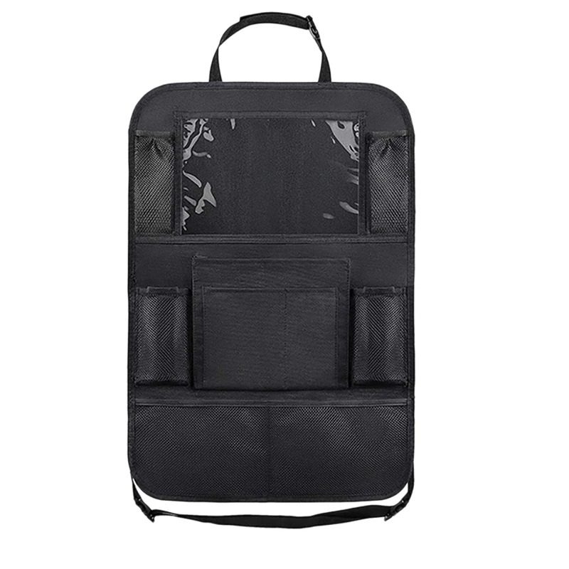 

Сумка для хранения на заднее сиденье автомобиля с держателем для планшета с нажимным экраном + 9 сумок для хранения, защитная накладка, задня...