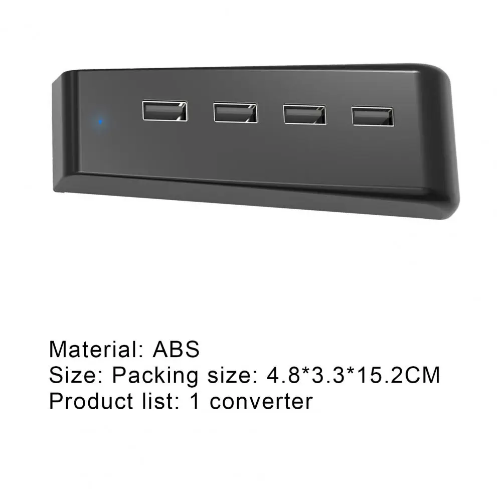 

USB-hub Durable High-speed Transmission High Quality ABS 1 to 4 USB Connection Splitter for PS5