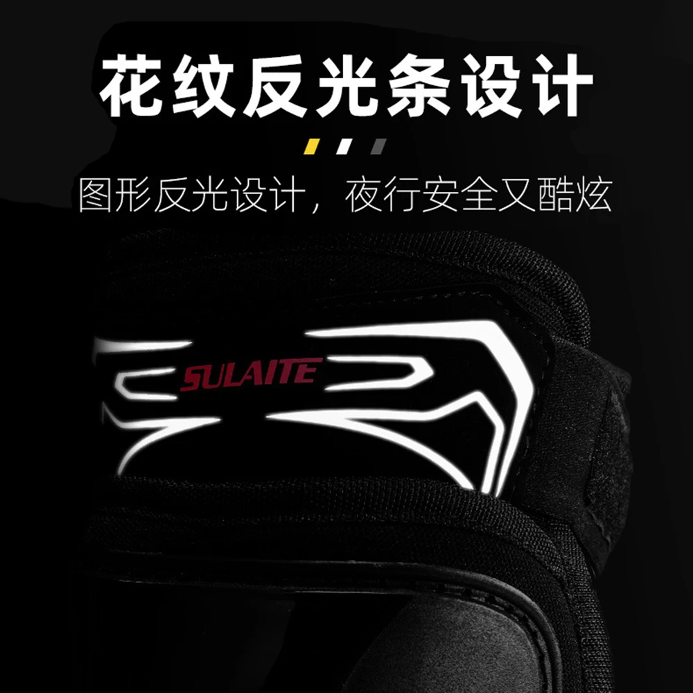 Black Motorcycle Knee Pads Moto Elbow Set Motorbike Kneepad Riding Motocross MX Protector Suit Racing Guards Gear | Автомобили и