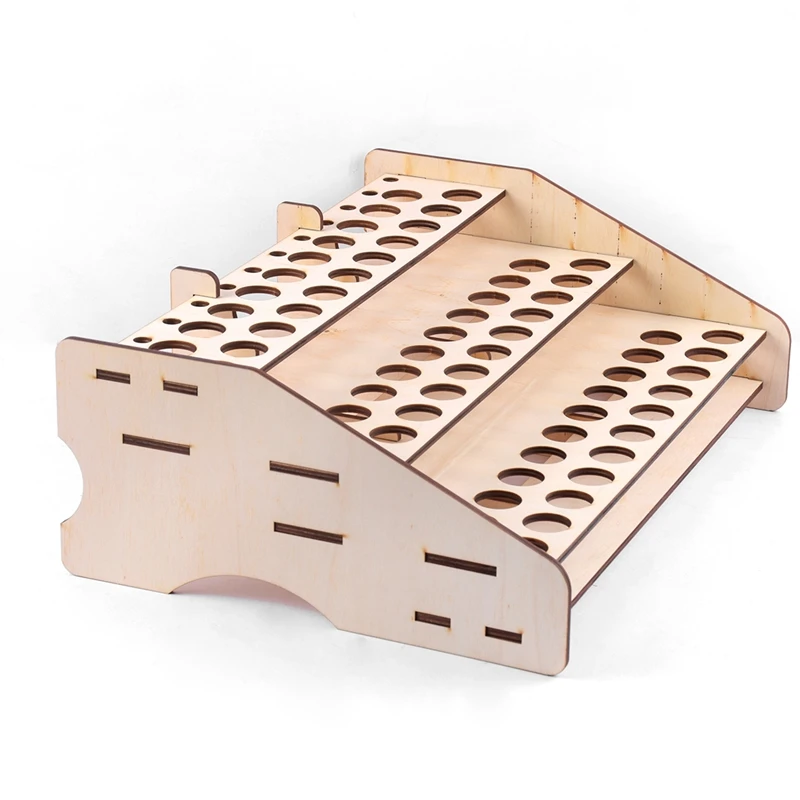63 отверстия деревянные пигментные бутылки органайзер для хранения цветных