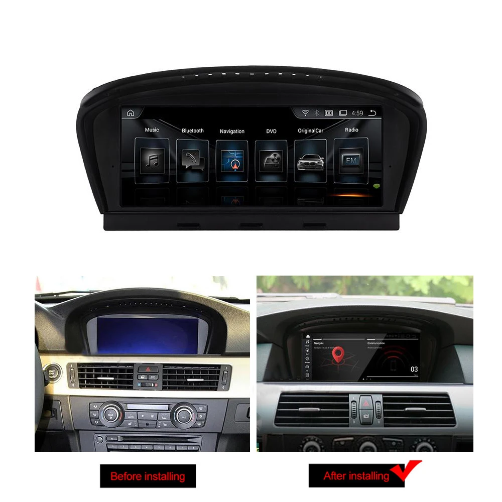 8 &quotсенсорный Android 10 0 Автомобильный мультимедийный GPS для (2003-2010)BMW5 серии E60 E61 E63 E64