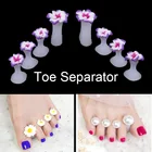 Инструменты для дизайна ногтей, силиконовые наборы разделителей для педикюра, на палец для гель-лака, цветок, жемчуг