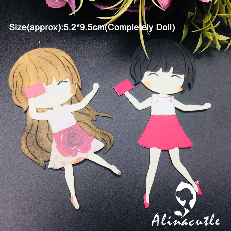 Металлические штампы Alinacutle для вырезания фотографий девушек кукол скрапбукинга