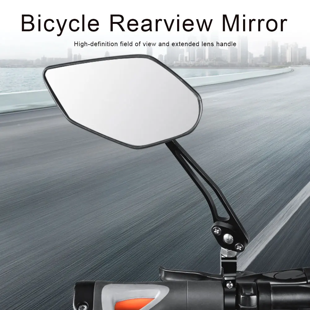 

1 Pair Bicycle Extended Handle Rearview Mirror Mountain Bike Mirror Safety Rearview Mirror Convex Reflection Reversing Mirror