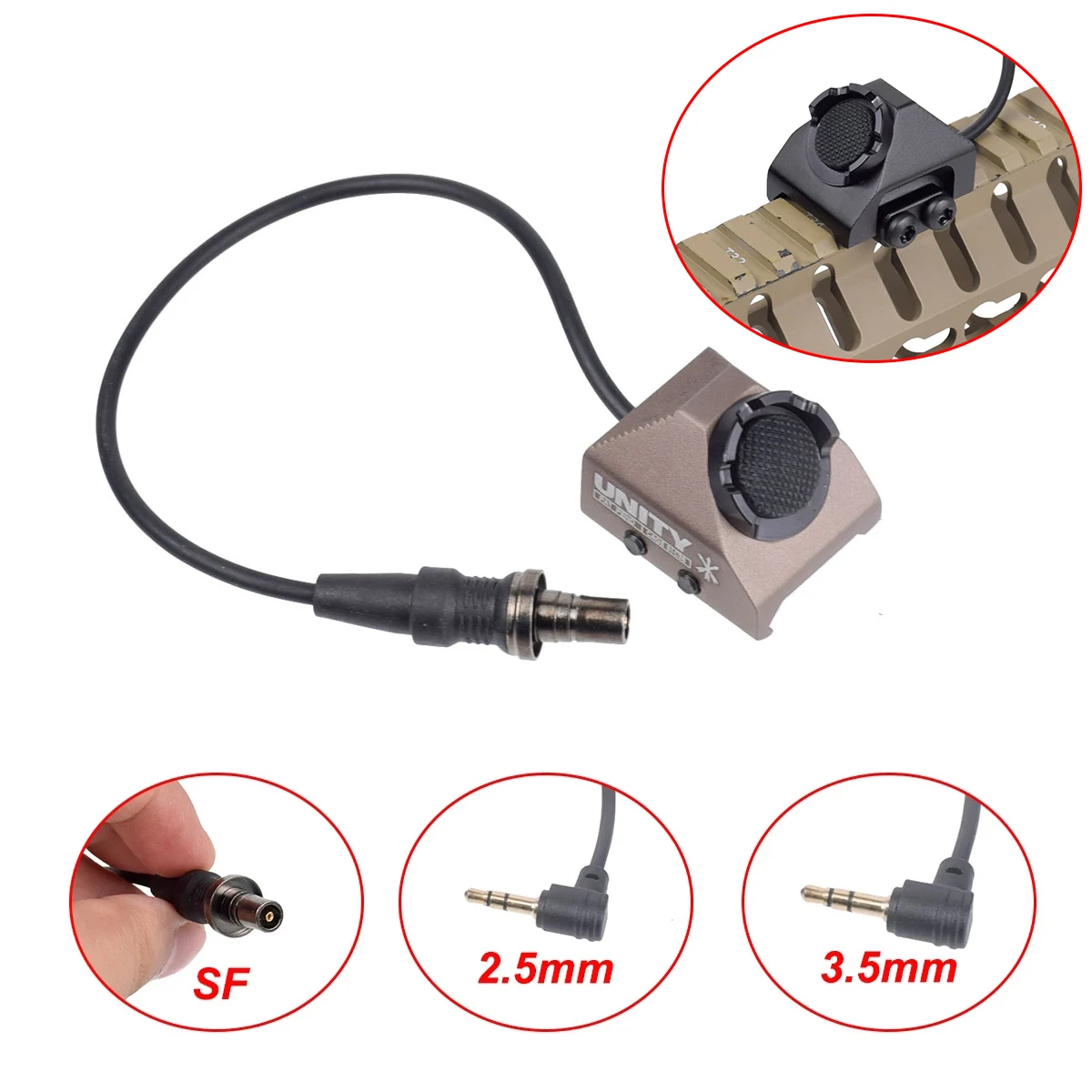 Tactical UNIT Hot Button Pressure Remote Switch For Airsoft Gun Light Surefire M300 M600 M951 DBAL-A2 PEQ15 Constant Control | Спорт и