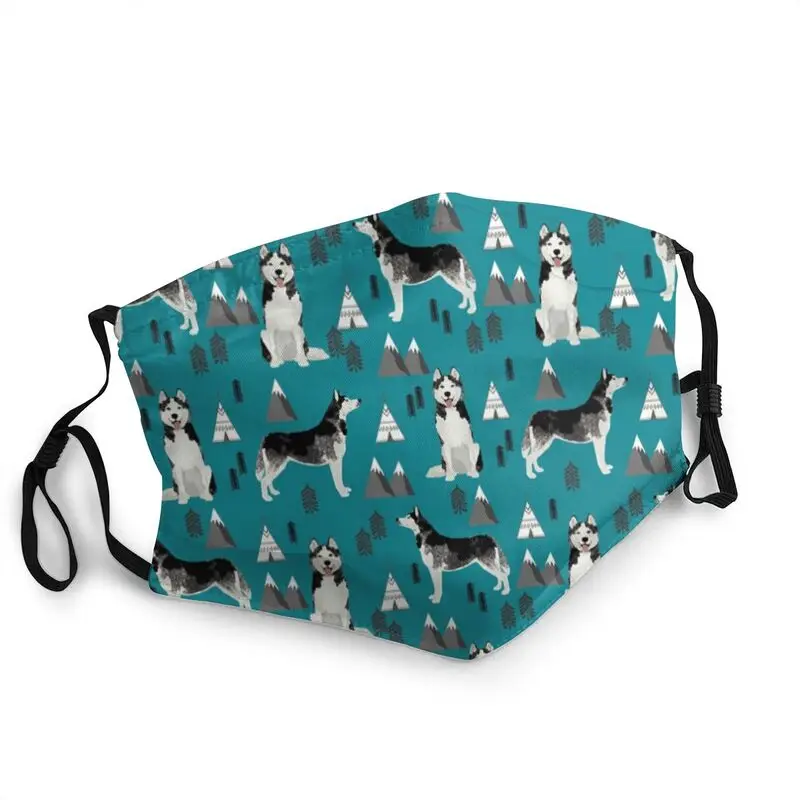 

Многоразовая маска для лица Husky в виде Сибирского хаски, Пылезащитная маска для взрослых и мужчин в стиле унисекс с изображением гор, портре...